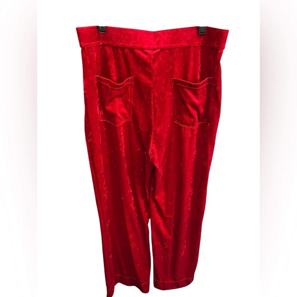 NWT Halara Red Velvet High Waisted Straight Wide Leg Pant - Large - Picture 6 of 11